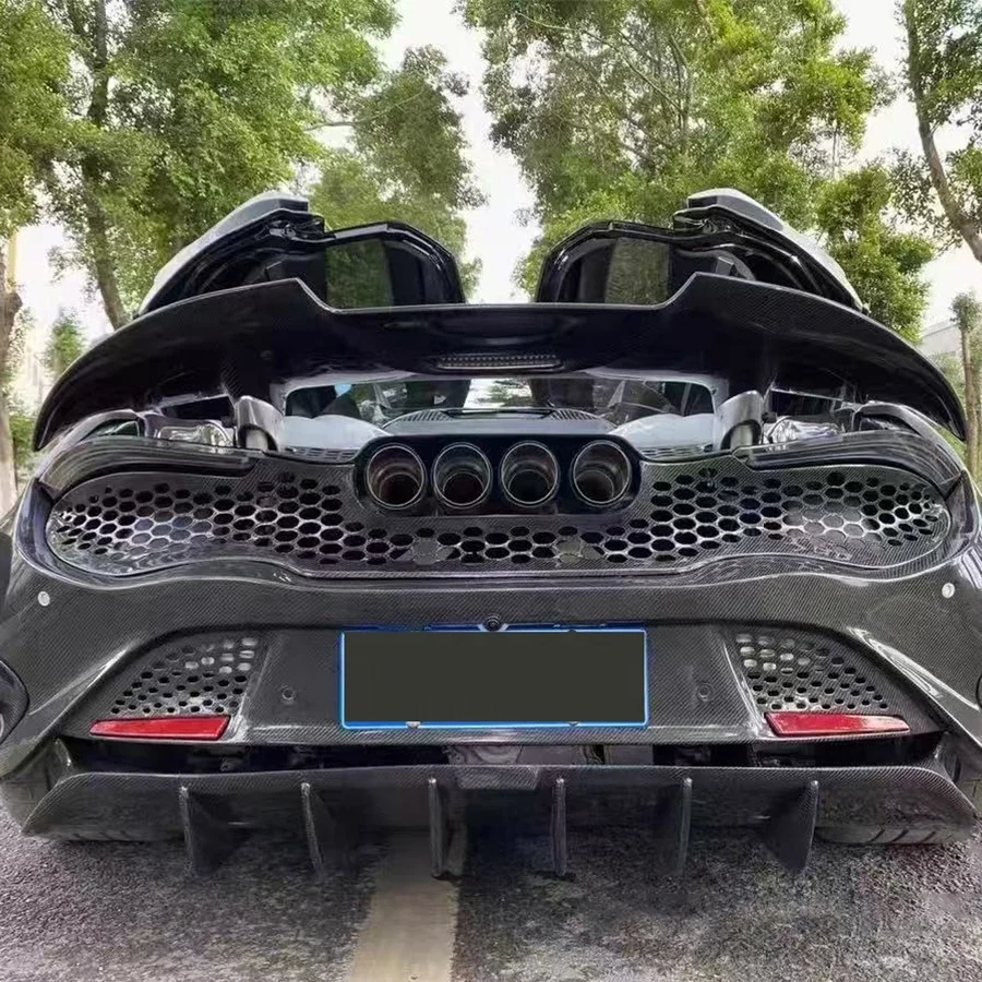 Высококачественный сухой карбоновый задний бампер для McLaren 720S 724S 765LT, стильный задний диффузор из углеродного волокна, обвес автомобиля