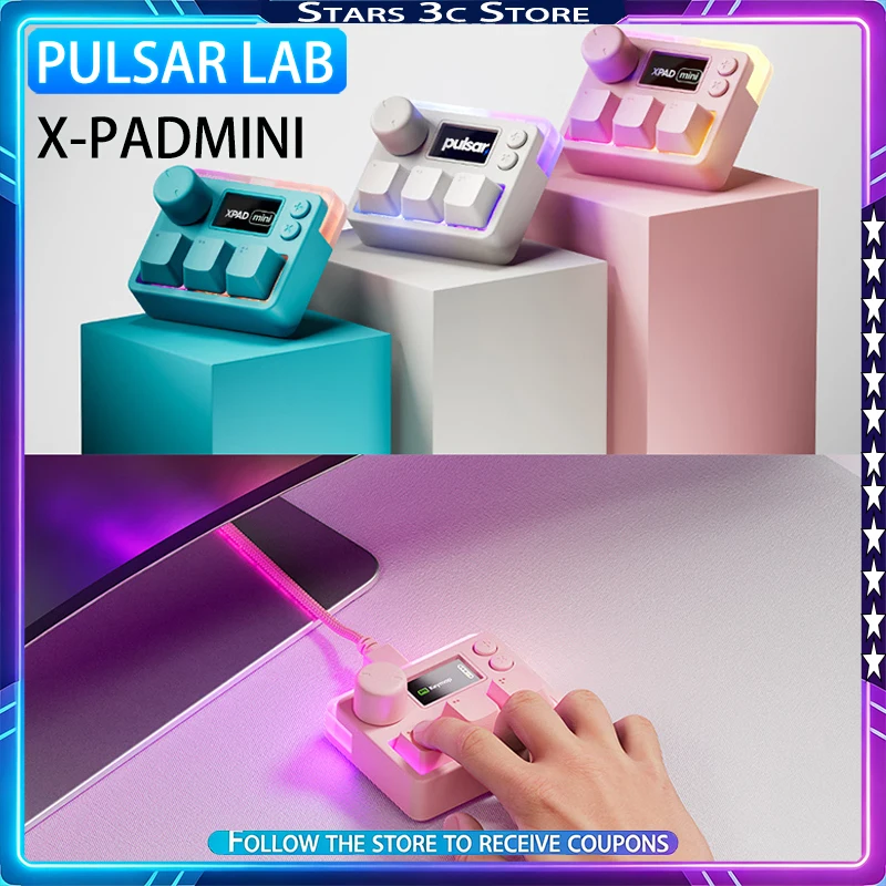 Pulsar Lab X-PADmini Wired Magnetic-Switch Custom Keypad Programmable Rapid Trigger with 8K Polling Rate Game Office Keyboard