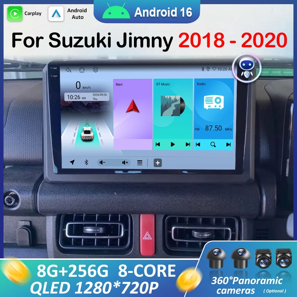 

GPS Android 16 for Suzuki Jimny 2018 2019 2020 Car Radio Multimedia Player Touch Screen No 2din DSP Stereo Head Unit Accessories