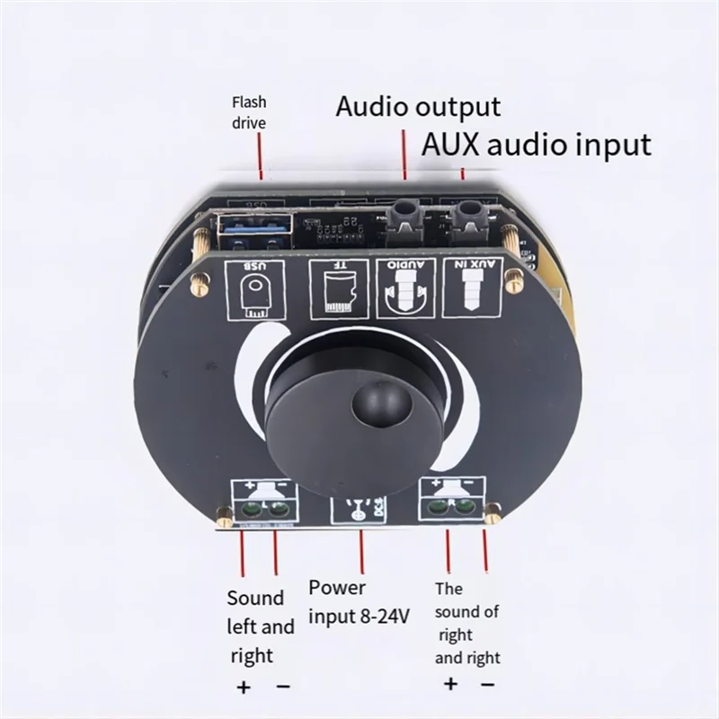 ABZW DC 8-24V 30W X 2 HIFI 스테레오 디지털 파워 앰프 보드 Forbluetooth 5.0 채널 Class D 스피커 AUX 12V 24V 오디오 AMP Mo