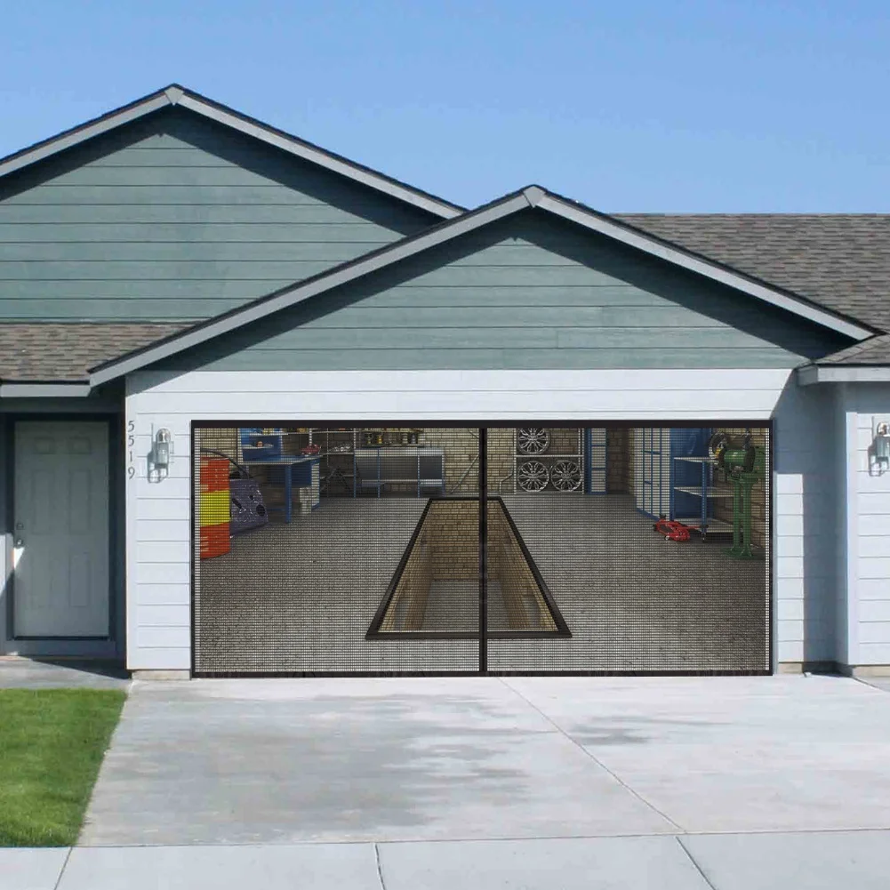 Easy Installation Screen Panel Insect Barrier Door Garage Screen Doors Easy Installation System Fiberglass Material