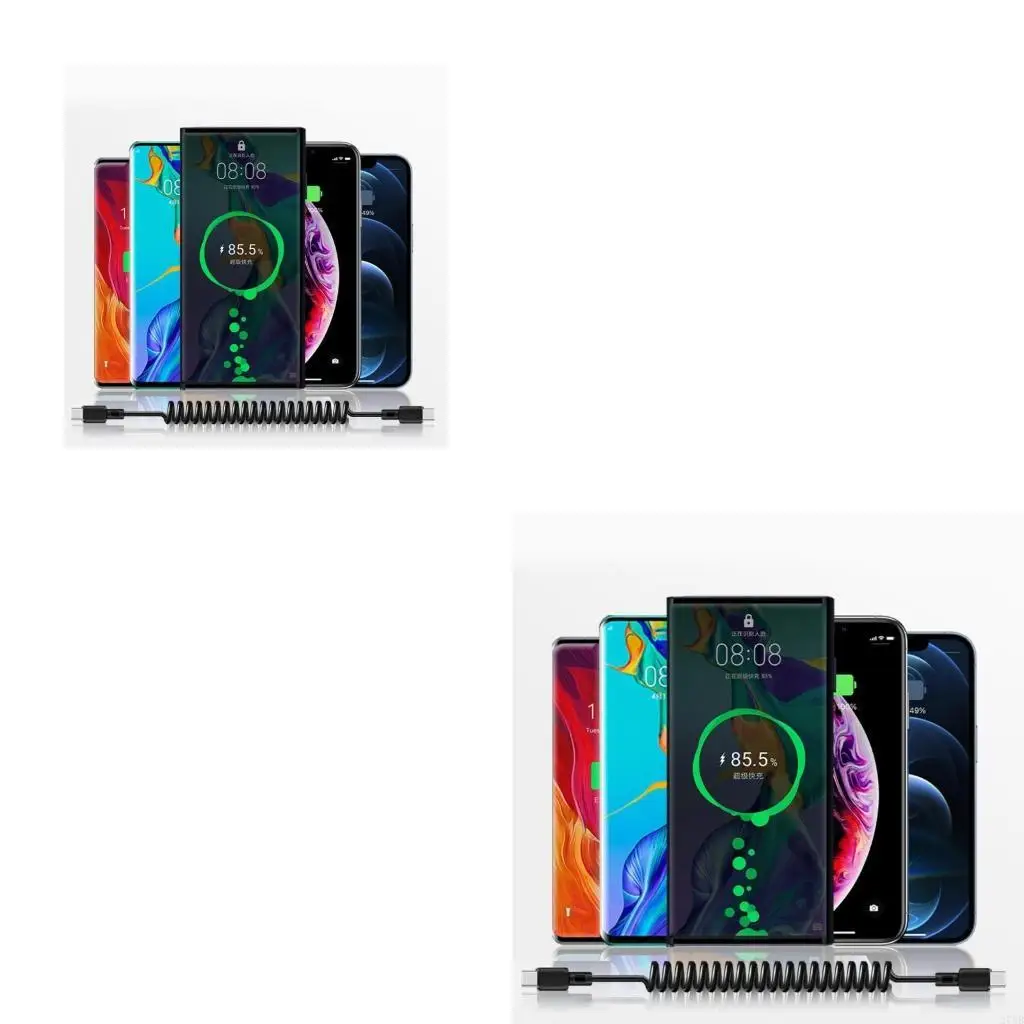 Retractables USB C Cable Fast Charging Type C Phone Fast Charging Data Transfer for Phone 16 S20