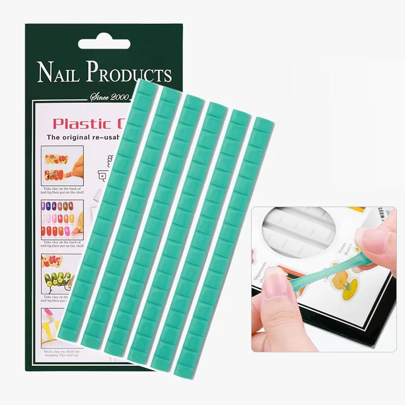 Nail Adhesive Glue Clay Reusable Tacky Gel Nail Art Practice Stand Display Holder Press On Tips Nail Display Stand Manicure Tool