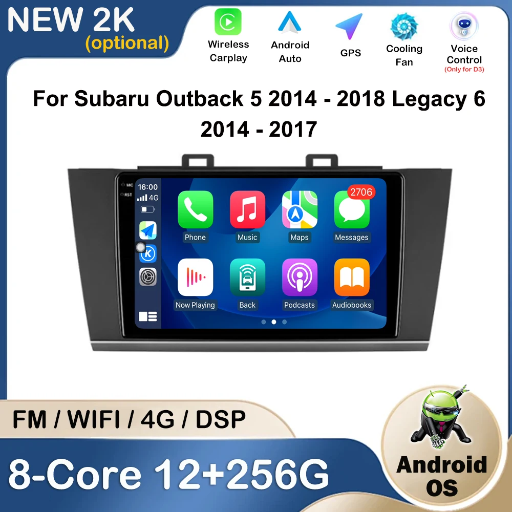 

Car Multimedia Video Audio Player For Subaru Outback 5 2014 - 2018 Legacy 6 2014 2017 GPS Navigation DSP Stereo Android Auto