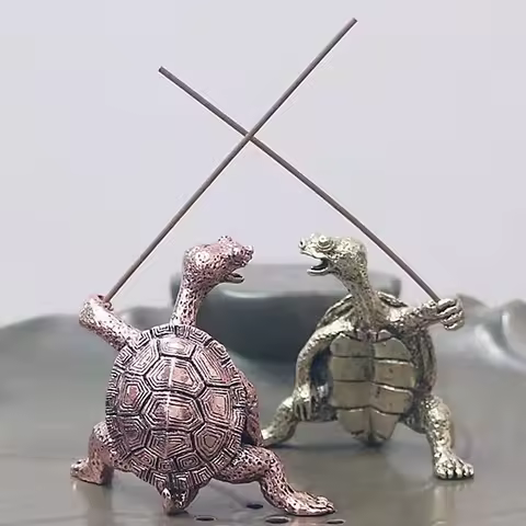 Mini Metal Turtle Shape Incense Stick Meditation Buddha Sandalwood Stick Holder Funny Animal Incense Holders Home Decor