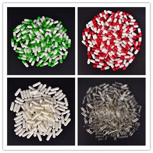 

1000Pcs Empty Hard Gelatin Capsule Multicolor Kosher Gel Medicine Pill Vitamins Personal Health Care Pill Cases Splitters