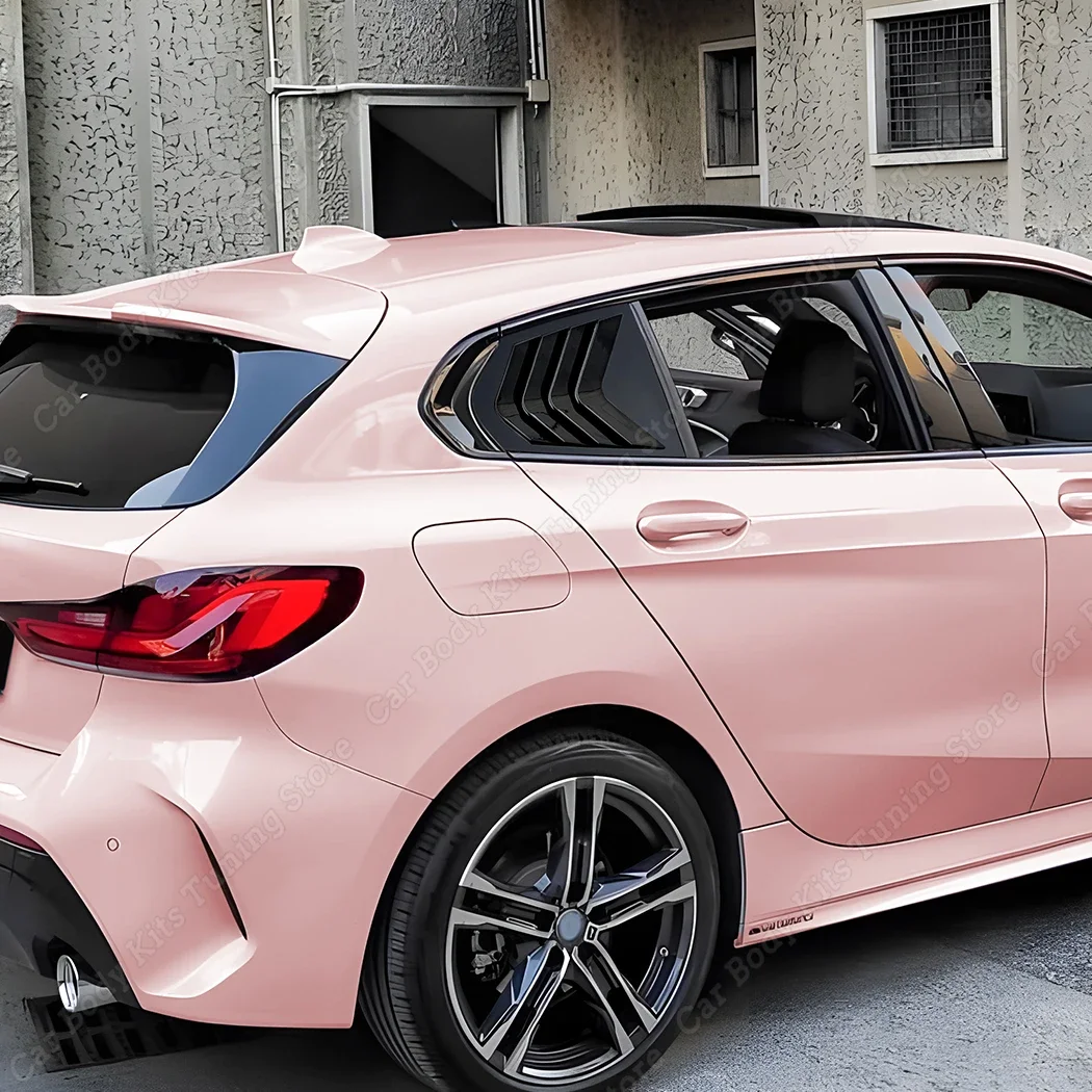 Car Rear Windows Side Shutter Louver Cover Gloss Black Trim Exterior Accessories For BMW 1 Series F40 M-PACK & M135i 2019-2024 view 3