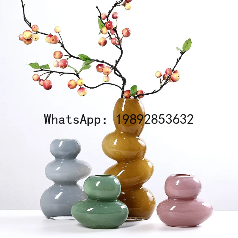 

Pebble Shape Geometric Stacking Glass Vase Flower Vase Flower Arrangement Accessories Terrarium Home Decoration Accessories