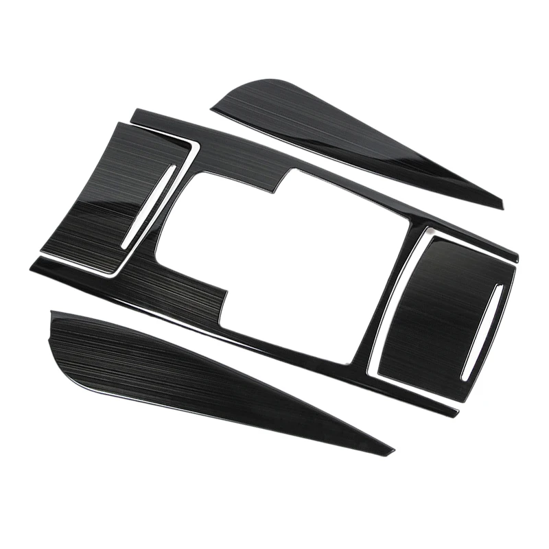 

Car Multimedia Handrest Gear Panel Decoration Covers Stickers Gears Trim For-Audi A6 C5 C6 Interior Auto Accessories