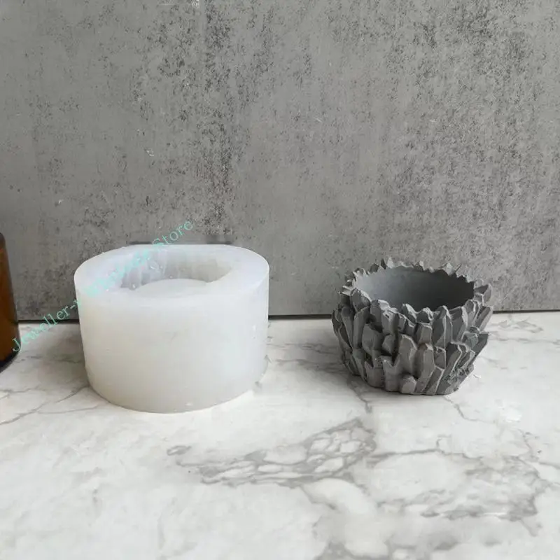 

R7UF Plant Pot Silicone Mold Cement Gypsum Clay Mold Pen Holder Storage Cup
