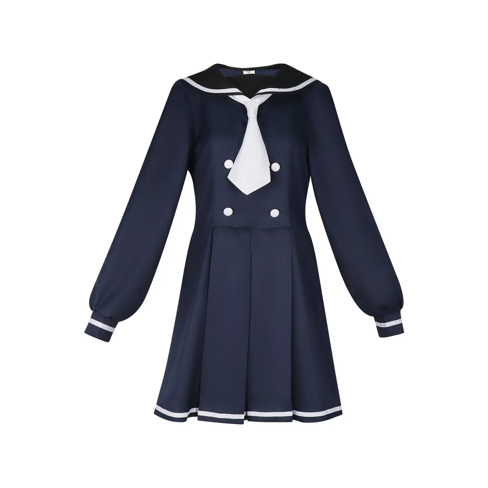 Konno Junko Cosplay ZOMBIE LAND SAGA Anime Kawaii Dunkelblaues Schulkleid Süße Lolita Halloween Comic Con Rollenspiel