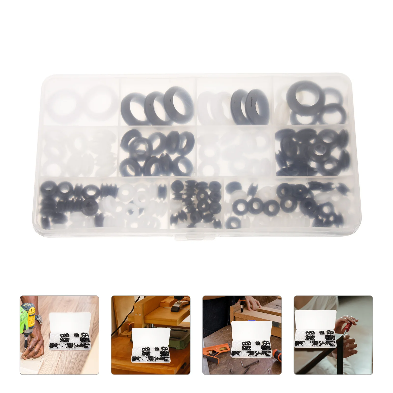 

180pcs Grommet Assortment Replacement Sealing For Ceiling Fan Leakproof Wire Protection Flexible Durable Easy Install Grommets
