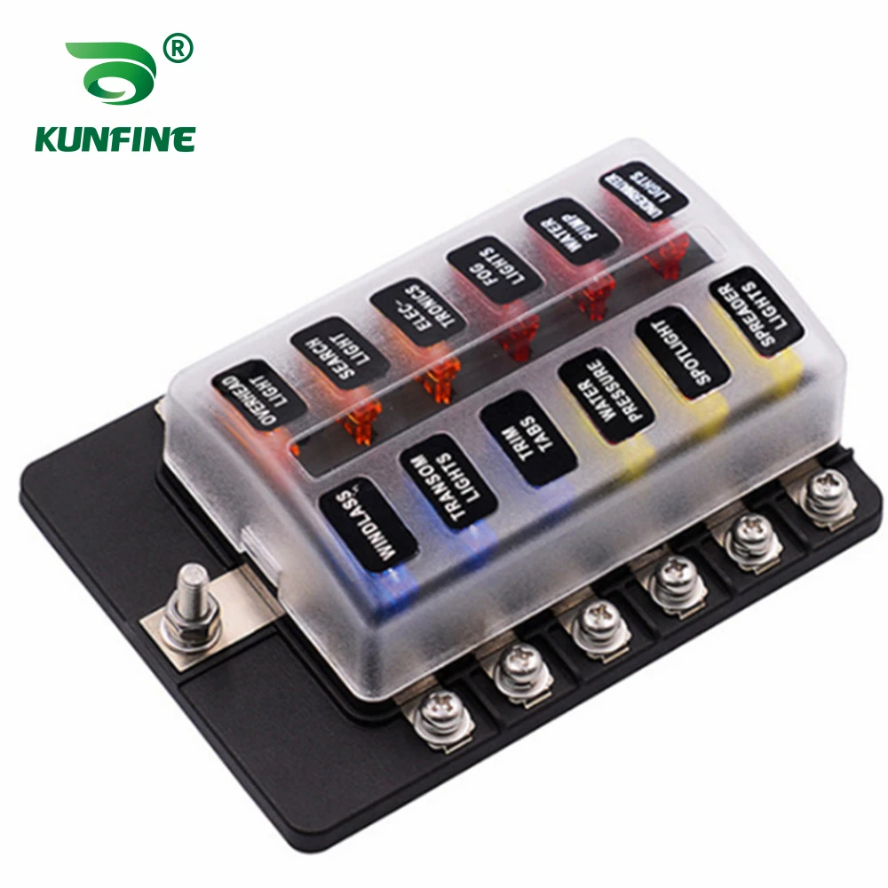 Fuse Box Holder 12 Way Fuse Block PBT Waterproof