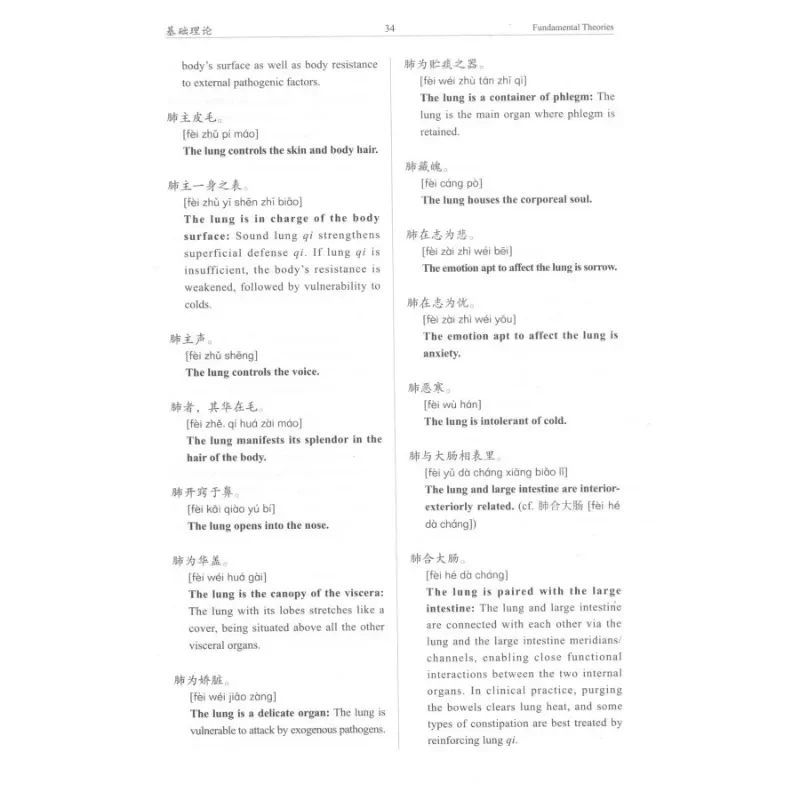 중국어 영어 이중 언어 도서, 중의학 분류 사전, 2 차 신판