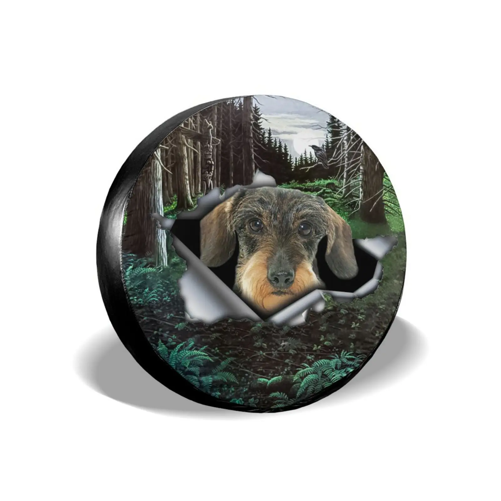 

Funny Dachshund Tire COVER CAR Universal Spare Wheel Tire COVER CAR Wheel COVER CARs for Trailer RV SUV Truck Travel Trailer