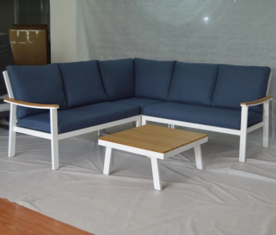 

4pcs Outdoor L Shape Sofa Set Living Room Hotel Villa Park Courtyard Apartment Farmhouse-Versatile Outdoor Furniture