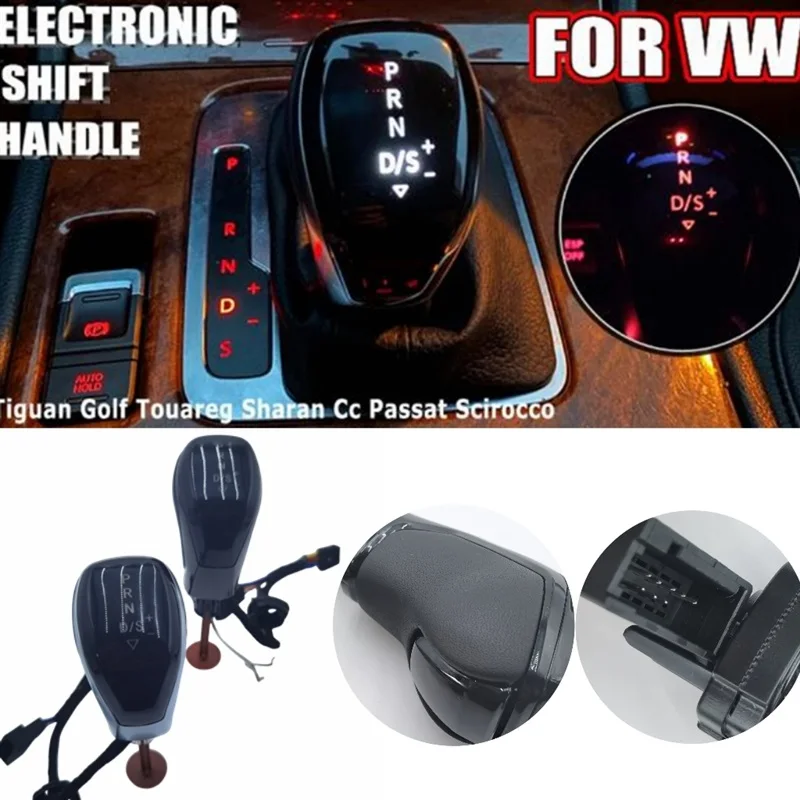 

AT Synchronize electronic display Gear Shift Knob White light for passat B7 /B8 Golf 6 /7 MQB Tiguan Octavia Yeti superb