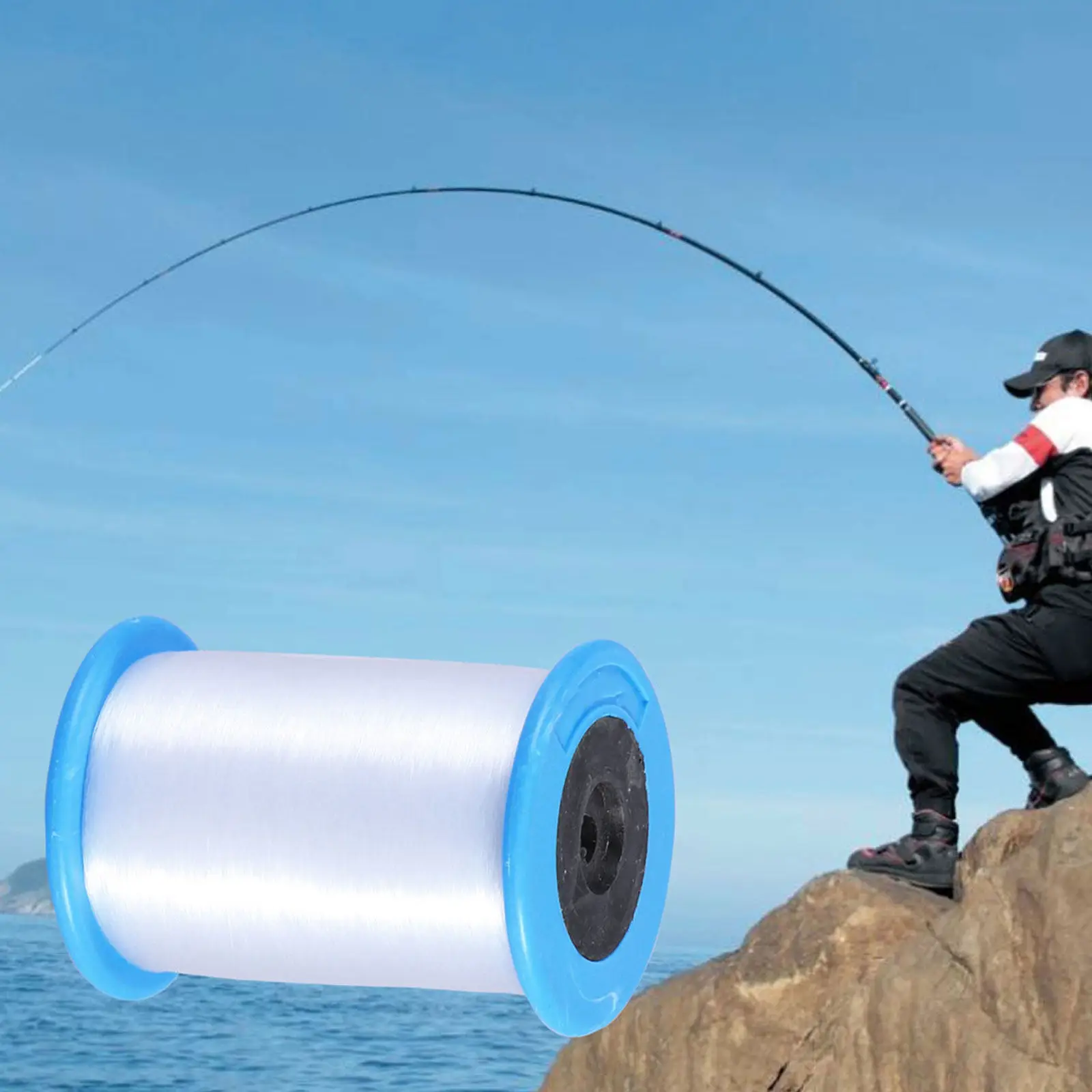 1000M Beading Thread Nylon Polyester 0.25mm Diameter No Stretch Strong Transparent String for Paper Lanterns