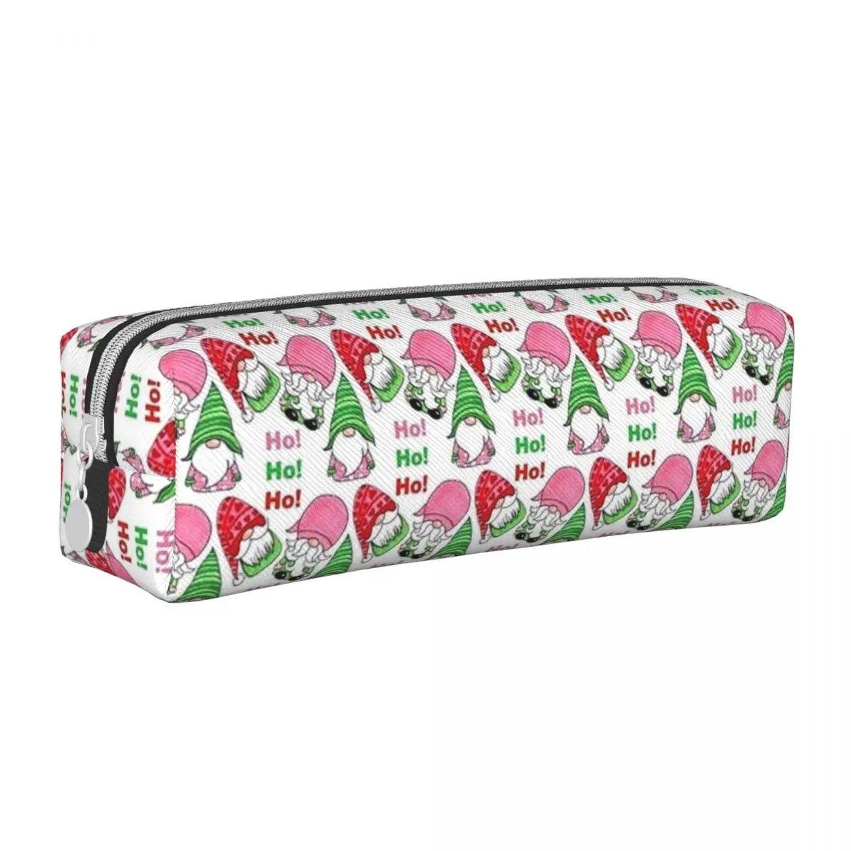 Vintage Pencil Case Cute Christmas Gnomes Ho Ho Pencil Box School Pencil Cases Boy Girl Zipper Graphic School Stationery