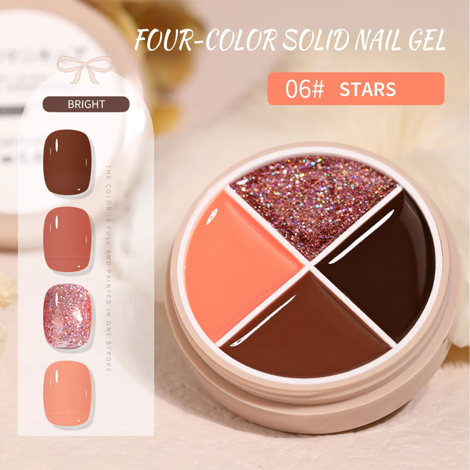 Neue Feste Creme Gel Nagellack 4 In 1 Farbe Tränken Weg Vom UV LED Semi Permanent DIY Malerei Nail art für Maniküre