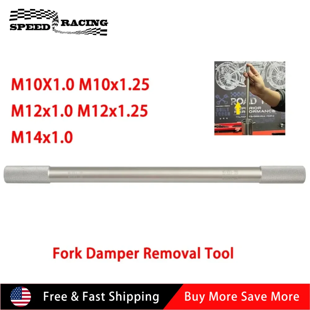 

Universal M10x1.0 M10x1.25 M12x1.0 M12x1.25 M14x1.0 Motorcycle Fork Cartridge Holding Damper Rod Bleed Tool Kit Sliver