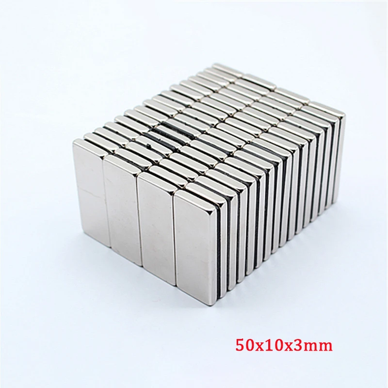 

2/5/10/15/20/30PCS 50x10x3mm Powerful N35 Magnets NdFeB Long Sheet Permanent Magnet Super Strong Neodymium Magnet