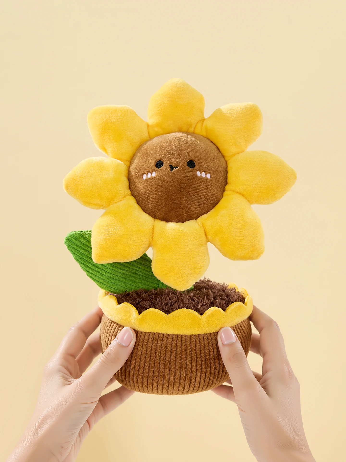 MINISO Girasole Bambola in vaso Peluche Rosa Bambola Ornamento da tavolo Regalo