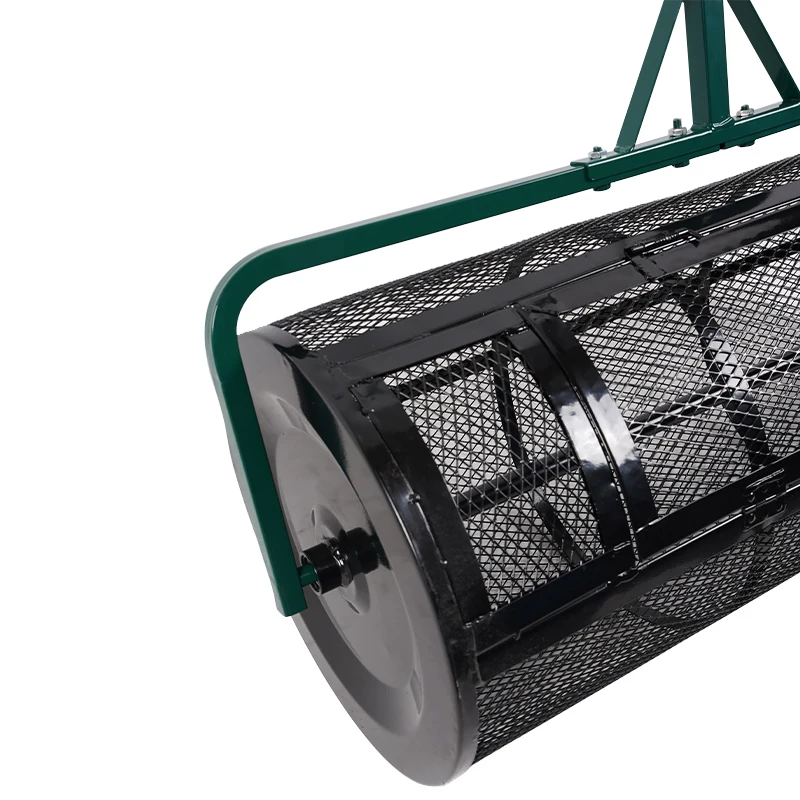Lightweight fertilizer spreader for lawn and garden topsoil Compost metal drum