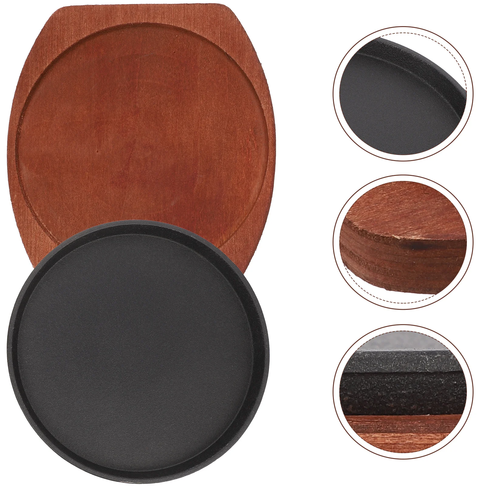 

Grill Pan Commercial Griddle Pan Grill Plate Fajita Iron Stovetop Cast Sizzling Griddle Skillet Set Platter Sizzle Japanese