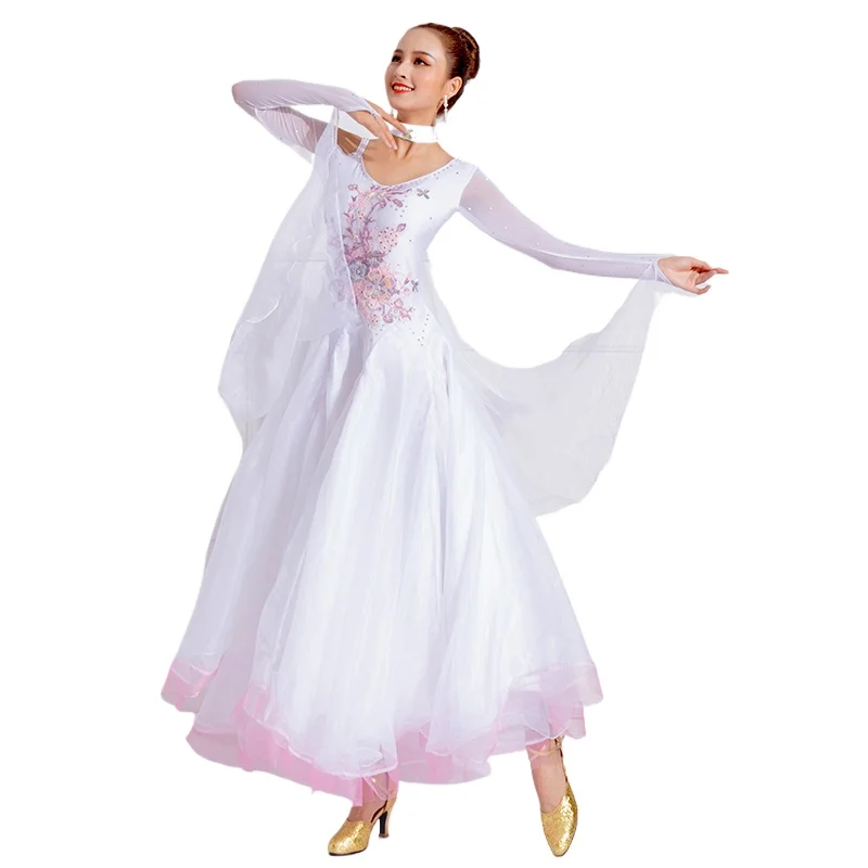 

2024 New Ballroom Dance Dress Big Swing Waltz Tango National Standard Competition Performance Clothes