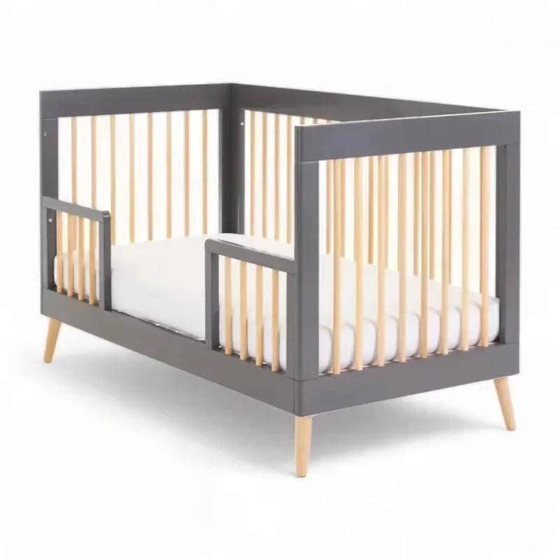 Luxury Solid Wood Baby Crib Beds in Modern Style Children beds for Mattress size 140x70 cm Wooden Bed for Child