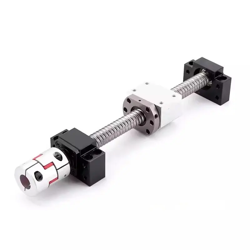 SFU1604 SFU1605 SFU1610 Rolled Ball Screw 100mm-850mm 16mm With BF12 HM12 Motor Mount Bracket Nema23/24+Coupler For CNC Router