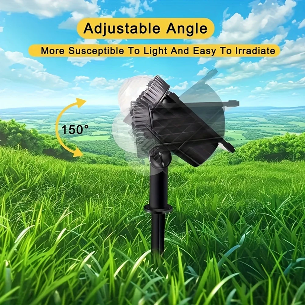 Obrázek 5: RGB solární reflektory outdoorové solární krajina světel vodotěsný nastavitelný zeď lampa pro patio pathway ráhno sad příjezdová cesta kaluž