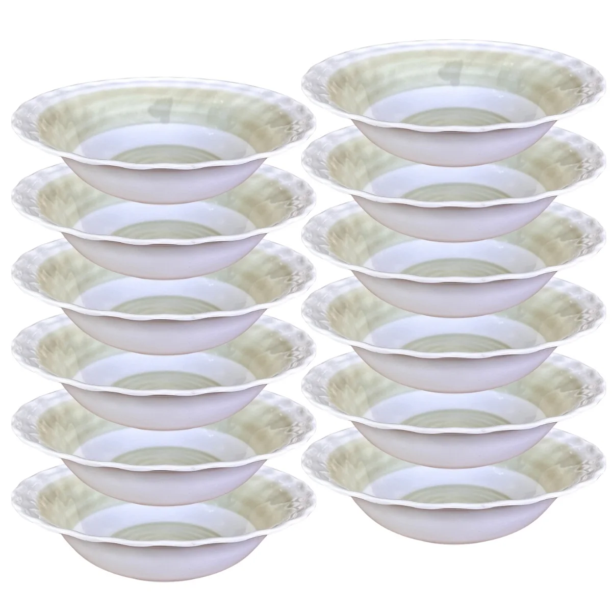 12 Bowl Bowl Round Deep 1200ml in 1.2L Beige Melamine