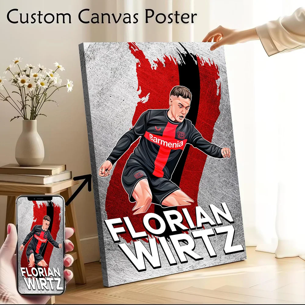 Florian Wirtz Canvas Poster Customizable Printed Canvas Painting Wall Art for Fans Decorative Picture Room Decoration Gaming