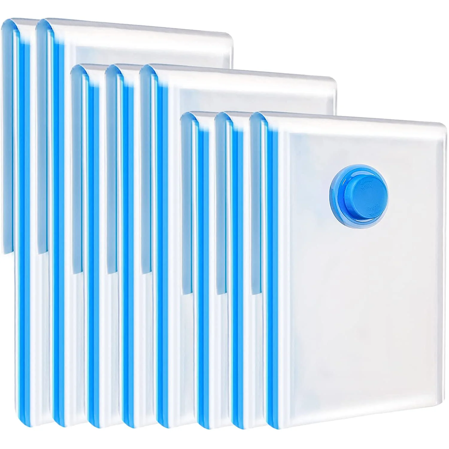 Vacuum Storage Bags for Clothes Bedding,Large Reusable Space Saver Bags Folding Compressed Vacuum Seal Organizer Packet
