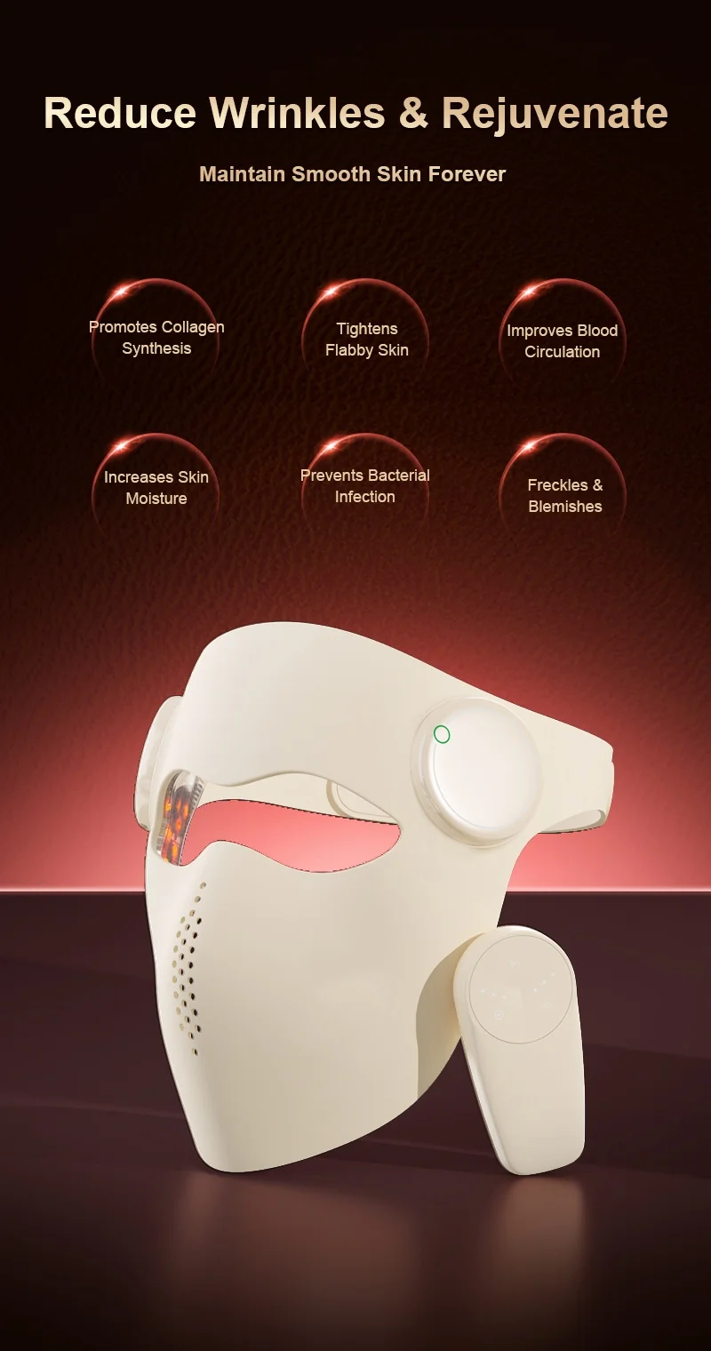 Silicone LED face and neck mask (listing 0248), view 3