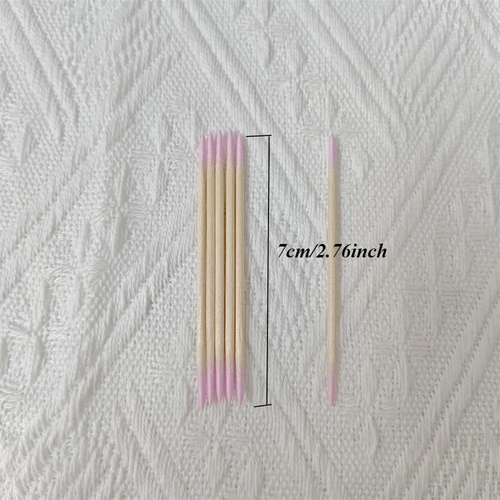 100 قطعة مسحات قطنية برأسين، لأدوات مكياج تجميل الحواجب الوشمية للمسح، مزيل الوشم لمسح طلاء الأظافر