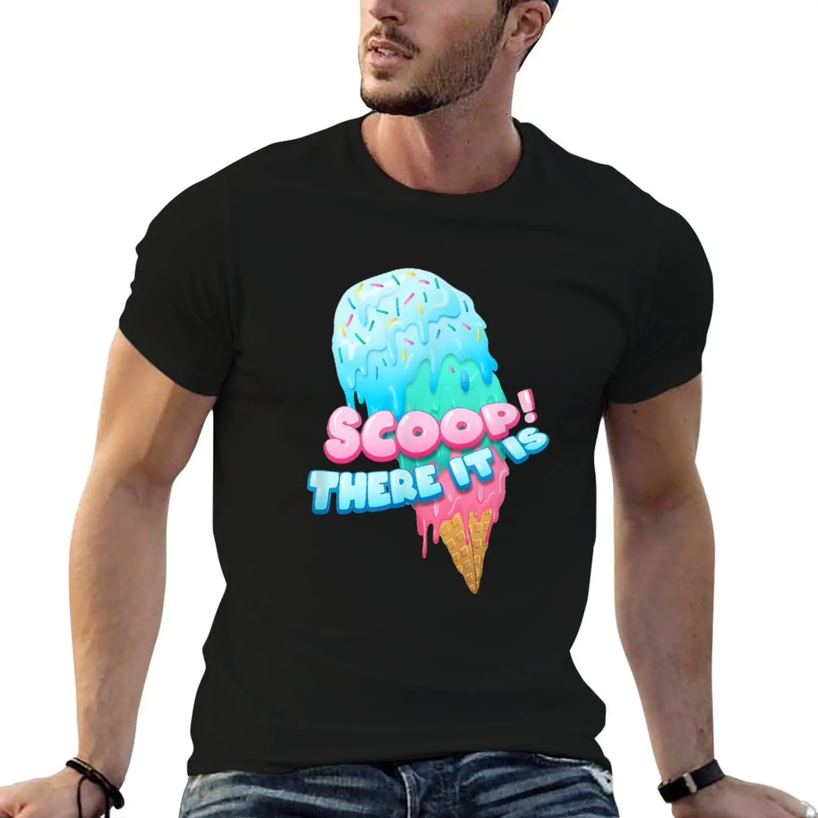 Crema Postre para Camiseta t Hay por ciento es la camisa Loving Scoop man It 100 Ice Tooth Algodón dulce