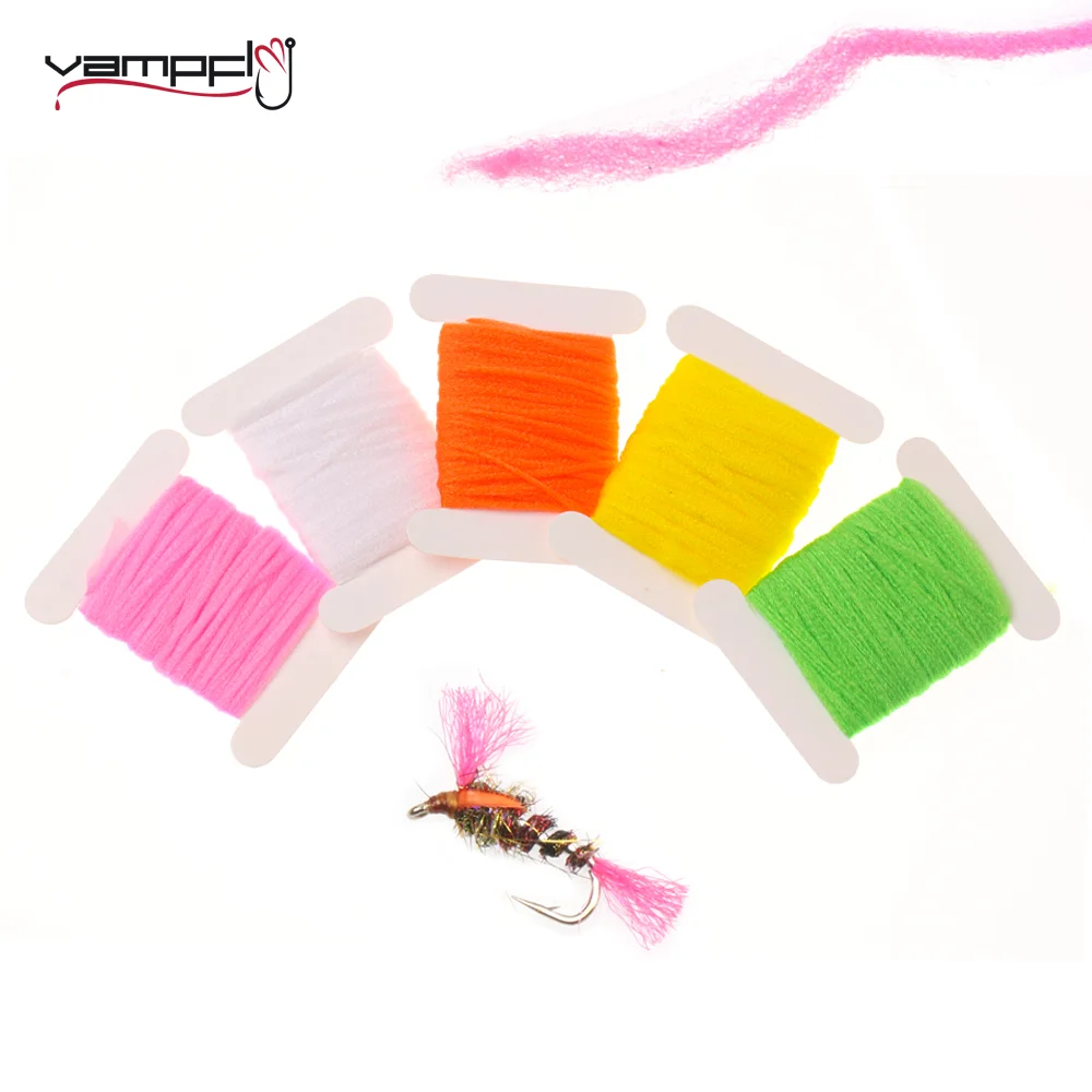 Vampfly 2pcs 5M/pc Para Post Wing Synthetic Fiber Floating Yarn Fly Tying Material for Parachute Dry Fly Trout Fishing Lure Bait