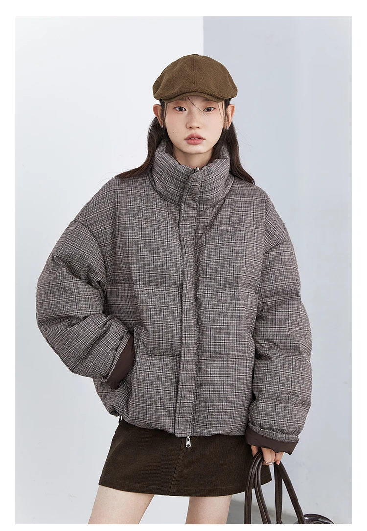 CHIC VEN Women Down Coats Retro Double-sided Stand Up Collar Down Jacket 90 White Duck Down Female Overcoat Autumn Winter 2025