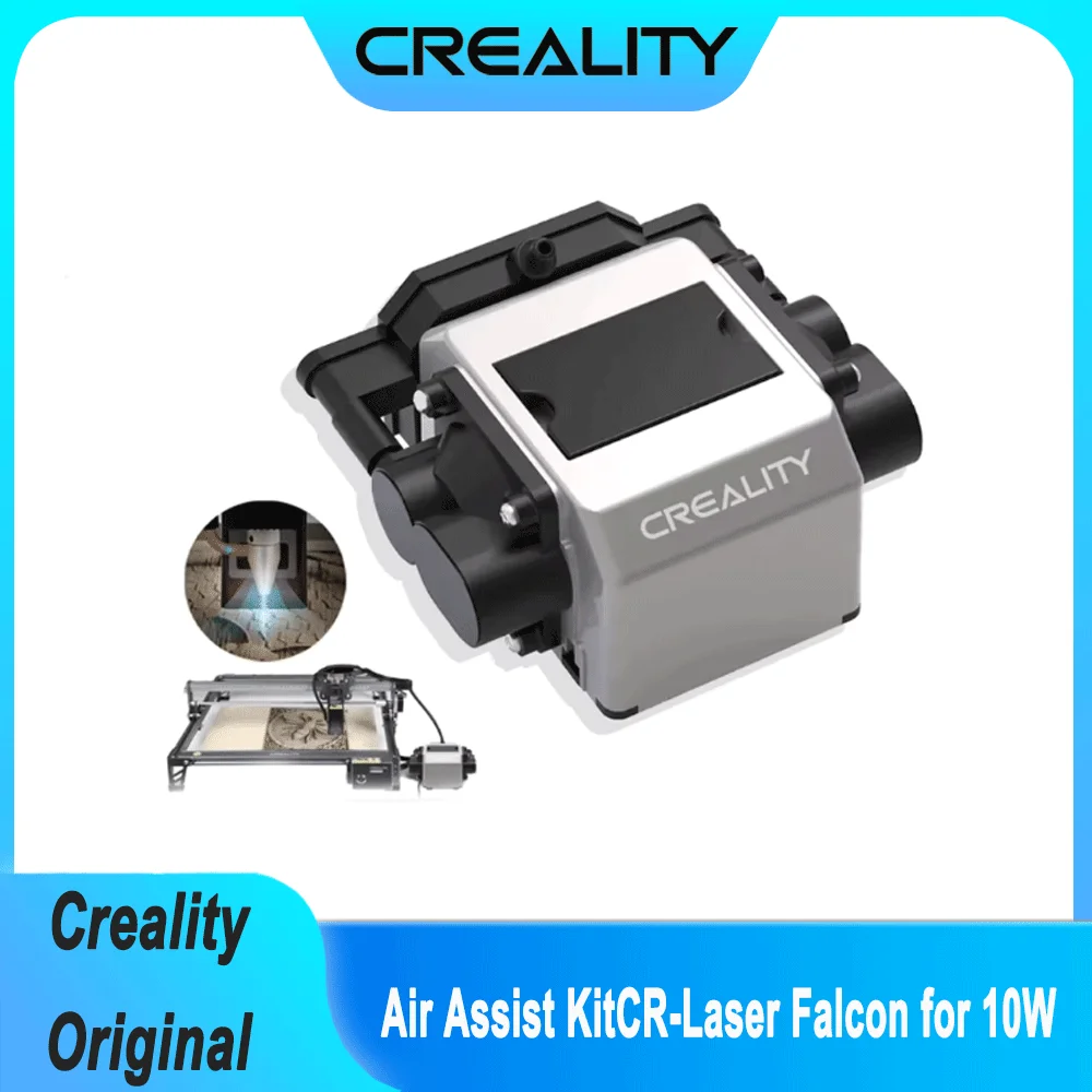 

Creality CR-Laser Falcon 10W Air Assist Kit Upgrade Accessories Package Strong Airflow Blows Away Hot Soot Neat Work Low Noise