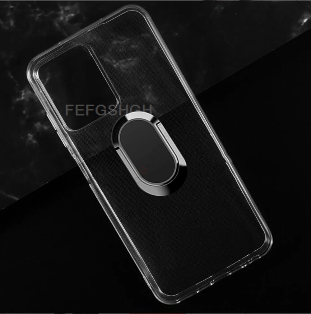 For Oukitel C35 C36 OukitelC36 6.56" 2023 Oukitel C35 Back Ring Holder Bracket Phone Cover TPU Soft Silicone Case