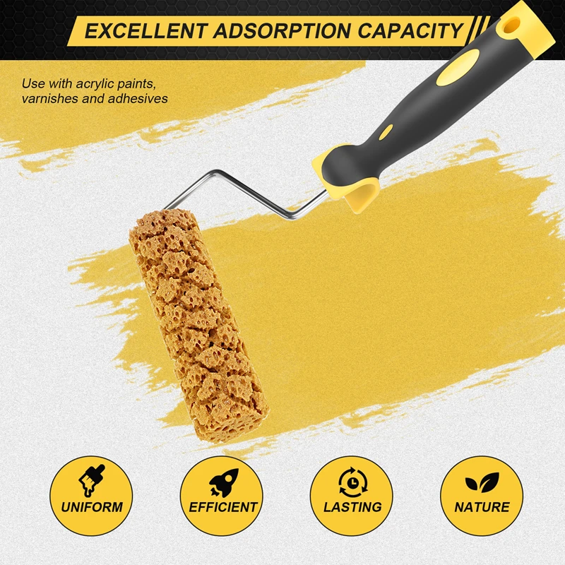 M60 Seaweed Sponge Roller Brush Imitation Seaweed Sponge Roller Pattern Liquid Wallpaper Paint Texture Tool-A69M
