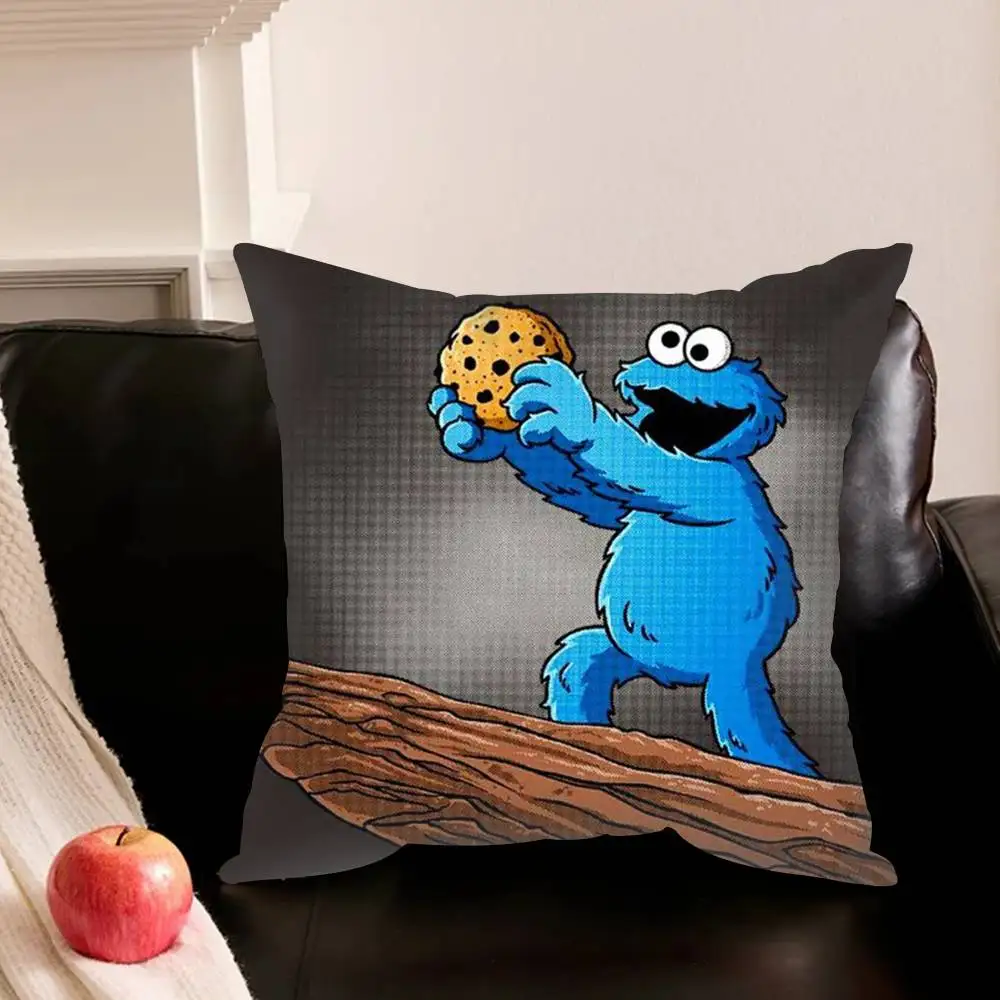 C-Cookie-M-Monster Various Sizes Square Pillowcase For Car Home Bedchamber Decor