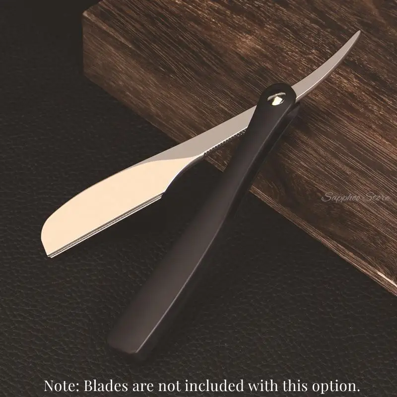 Barber Shop Men Straight Edge Razors Manual Hair Removal Shaver With Feather Blade Zinc Alloy Folding Shaving Knife ABS Handle