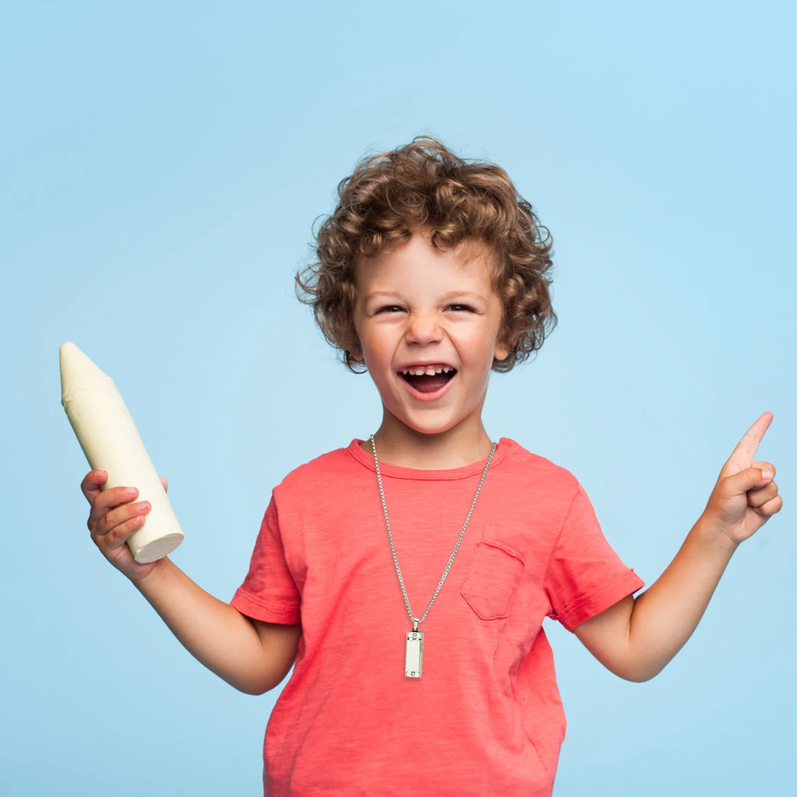 2 Pcs Tool Harmonica Necklace Child Sterling Silver Mini Harmonicas Zinc Alloy Chain Musical Instrument