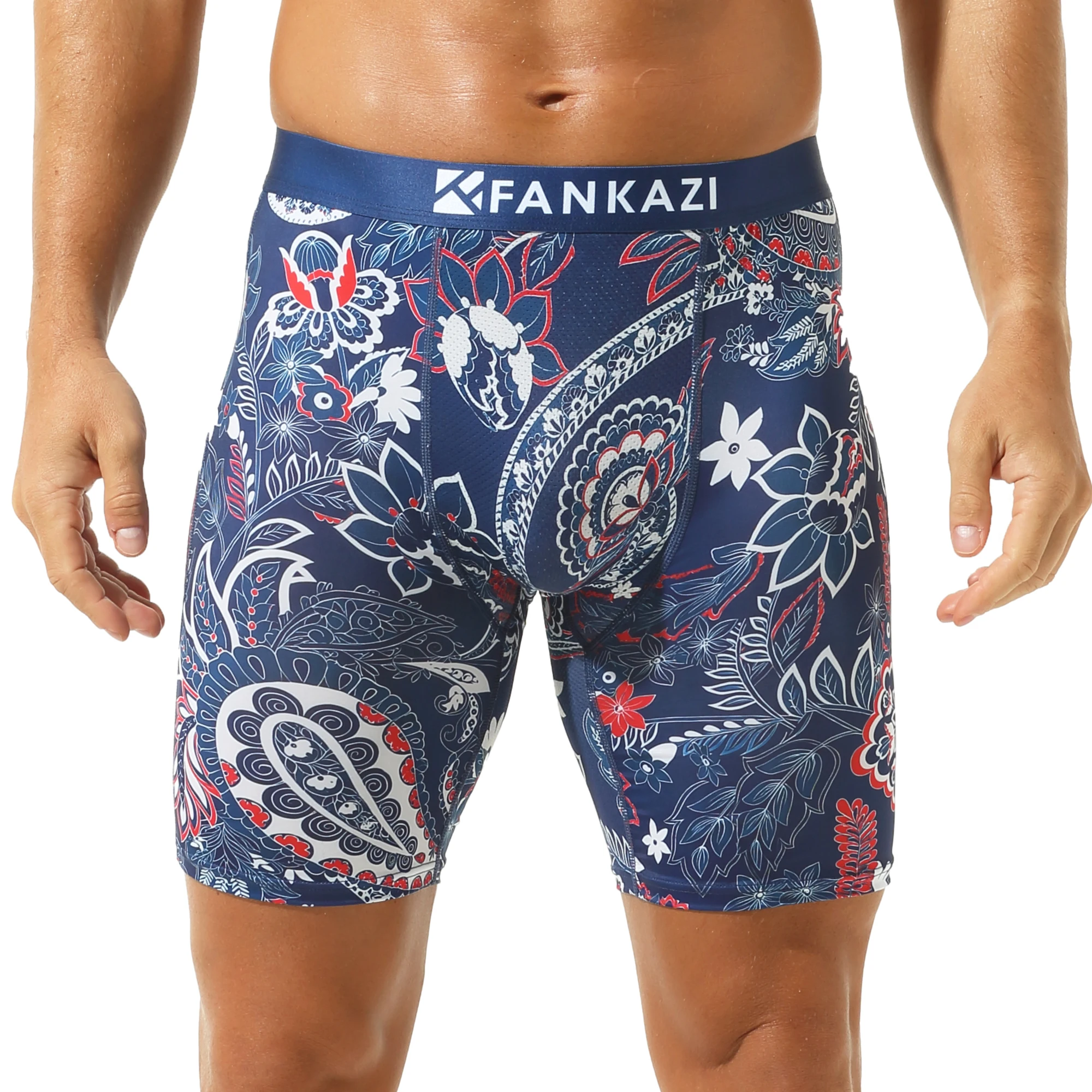 

Trendy Printed Sexy Men's Shorts Casual Breathable Comfortable Home Wear Running Sports Shorts Elastic Tight Sexy Boxer Shorts