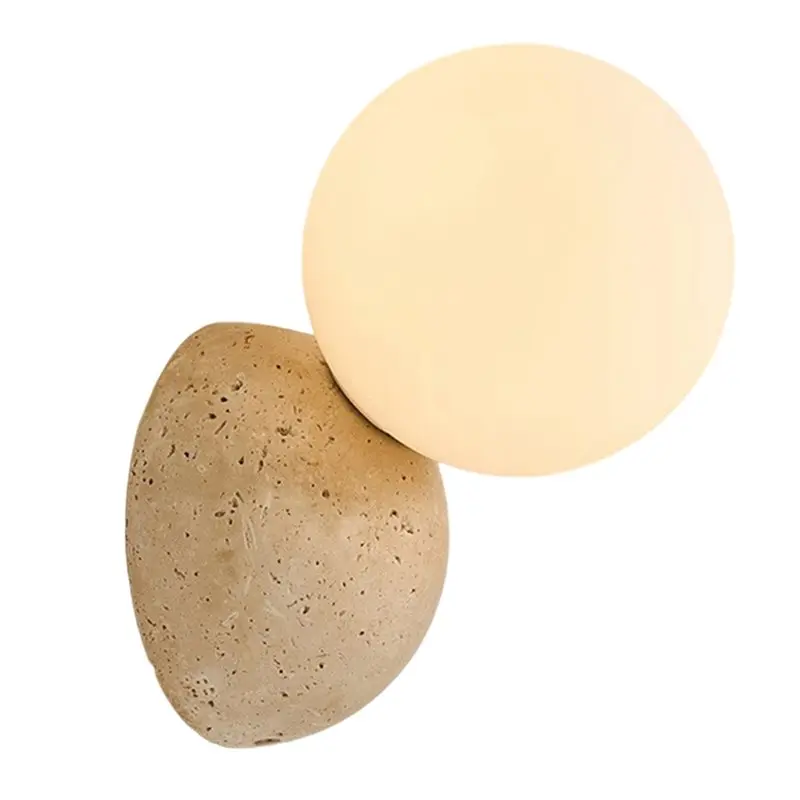 abkw-wall-lamp-yellow-cave-stone-wall-light-bedroom-bedside-nordic-living-room-background-corridor-stairs-lights