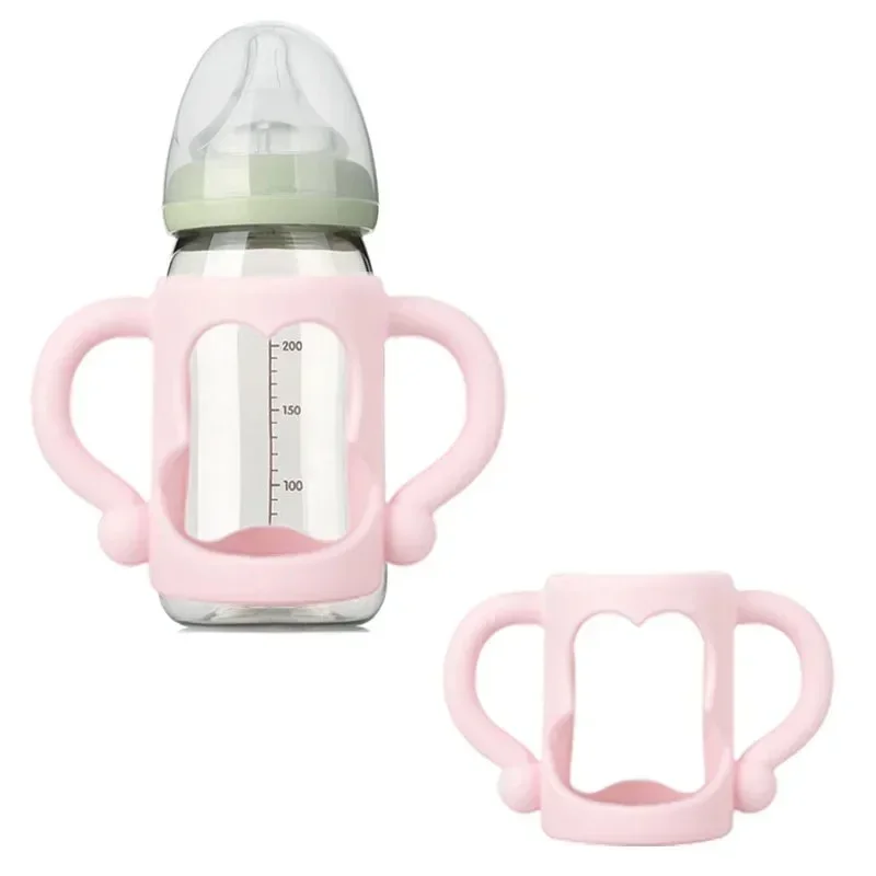 

1PCS silicone bottle handle, baby bottle soft silicon handle, universal fit, easy for baby to grip, bisphenol free